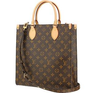 Louis Vuitton Sac Plat PM Tote Shoulder Bag Monogram Leather